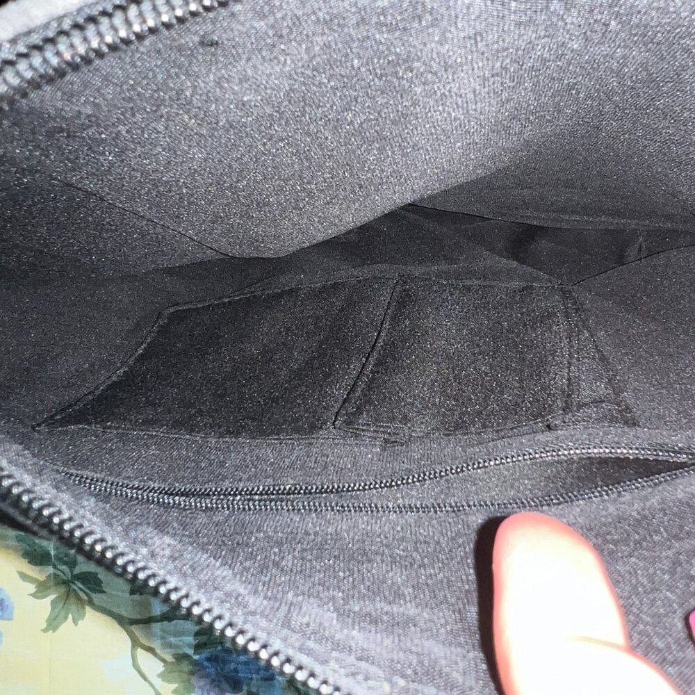 Suede Patchwork Pattern Shoulder Bag - 8 Inch Drop - image 3